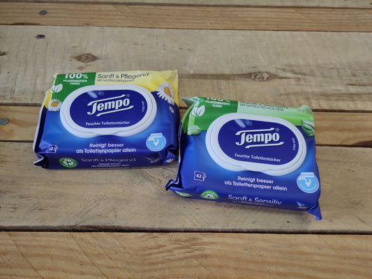 Feuchtes Toilettenpapier "Tempo"